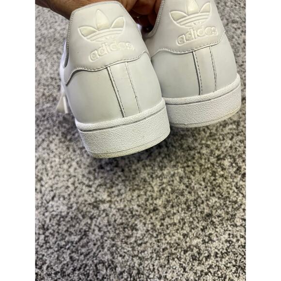 Adidas Superstar Clamshell Sneaker White/White, Men’s 11.5 Leather Athletic Shoe - Picture 8 of 11